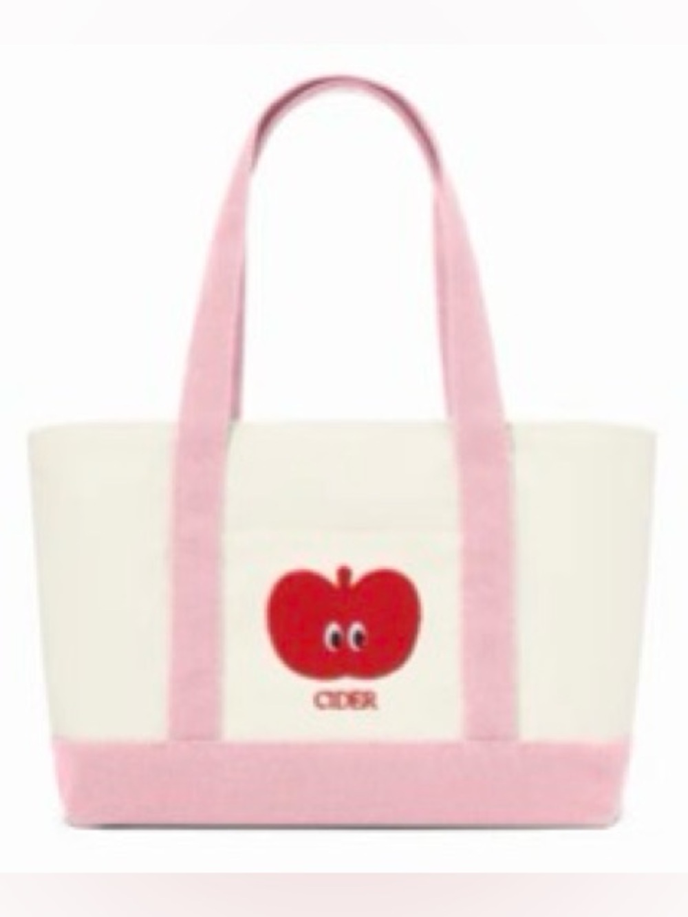 NWT - Cider Small Tote Bag in Pink on Cream